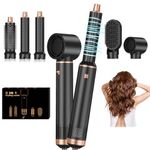 5 In 1 Blow Dryer Brush, Upgrade Hair Dryer Brush Air Curler, Detachable Hot Air Brush Curling Brush Iron, Negative Ion Air Curling Wrap Styler, Hair Styling Tools for Drying Curling Straightening