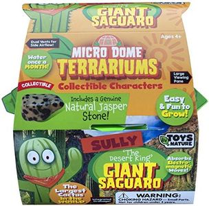 Toys by Nature Character Micro Dome Plant Terrarium Kit, Complete Supplies Includes Everything Needed to Grow Indoor Terrariums (Sully The Desert King Giant Saguaro)