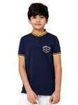 Alan Jones Clothing Boys Solid Polo Regular Fit T-Shirt (11 - 12 Year_Navy), Blue