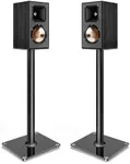 PEGZONE Speaker Stands Pair for Surround Sound,55 LBS Capacity,30.1 inch Floor Bookshlef Speaker Stands,Cable Management,Large Base,1 Pair,Black
