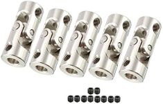 uxcell 5pcs 3.175mm to 4mm Inner Dia Rotatable Universal Steering Shaft U Joint Coupler L23XD9