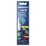 Oral B ORIGINAL Kids Rechargeable Electric Toothbrush Soft Replacement Brush Heads [10X POWERFUL THAN COMPATIBLE PRODUCTS], Star Wars Characters, 4 Refills, Deep clean between teeth