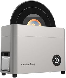 HumminGuru Ultrasonic Vinyl Record Cleaner- 40kHz Ultrasonic Vinyl Record Cleaning Machine with Auto Drying, Vinyl Record Cleaner Kit with Filters, 1Y Warranty (NOVA White Sand, 7/10/12 Inch)