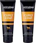 Animology Curly Coat Dog Shampoo | Easy Rinse Formula | For Deep Cleaning and Detangling | Oatmeal Extract and Shea Butter Extract | Vegan Shampoo | Suitable For All Coat Types | 250 ml Pack of 2
