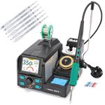 YIHUA 982D SE 200W Micro Soldering Station with C245 Precision Soldering Iron Station with 7 Soldering Tips, Lead-Free Solder, Auto Temperature Calibration Function(UK Plug)