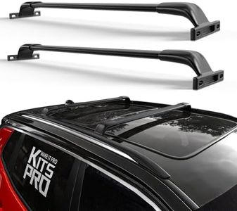 KitsPro 260lb Roof Rack Cross Bars for 2018-2025 Jeep Compass (ONLY FIT Factory Flushed Side Rails), Matte Black Heavy Duty Aluminum Cargo Crossbar