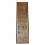 Classic Cribbage Set - Solid Walnut Wood Continuous 3 Track Board with Metal Pegs