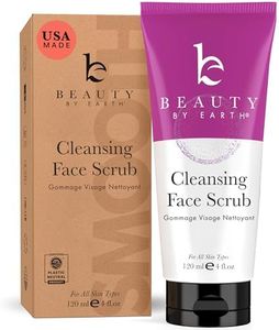 Face Scrub - USA Made with Natural & Organic Ingredients, Cleanses and Exfoliates All Skin Types, Microdermabrasion Facial Scrub with Glycerin, Gentle Exfoliating Face Wash, Removes Dead Skin Cells