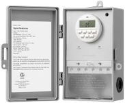 DEWENWILS Pool Pump Timer, Digital Timer Box, 2HP 40A 120-277 VAC, 7-Day 20 ON/Off Programmable Timer Switch for Water Heater, Pool Pump, SPA, Motor, ETL Listed Gray