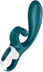 Satisfyer Hug Me Rabbit Vibrator with App Control - G-Spot and Clitoris Stimulation, Vibrating Dildo, Nubbed Clit Stimulator, Adult Sex Toy for Women - Waterproof, Rechargeable (Gray)