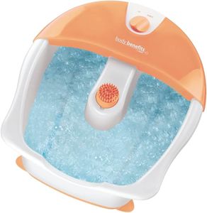 Body Benefits by Conair Bubbling Hydro Foot Spa & Foot Pamper Pack – Heated Bubble Foot Bath with Aeration Jets, Massage Tips, Includes Dual-Sided Pumice Foot File & Nail Brush for Smooth, Revitalised Feet