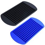 baixikly 2Pcs Ice Cube Tray 160 Grids Square Shape Mini Ice Cubes Tray for Freezer Baby Food Water Whiskey Cocktail and Other Drink