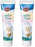 2 PACK TRIXIE ANTI HAIRBALL MALT 'N' CHEESE CAT TREAT PASTE SNACK HAIRBALL AID 100G