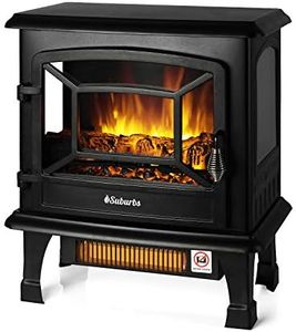TURBRO Suburbs TS20 Electric Fireplace Infrared Heater, 20" Freestanding Fireplace Stove with Realistic Dancing Flame Effect - CSA Certified - Overheating Safety Protection - Easy to Assemble - 1400W