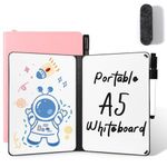 AGM A5 Mini Whiteboard, Pink Double Sided Portable Dry Erase Board with Pen, Desk Whiteboard for Study, Meeting, Draft, Notes, Doodling