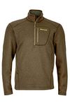 Marmot Drop Line 1/2 Zip Men's Pullover Jacket, Lightweight 100-Weight Sweater Fleece, Deep Moss, Small