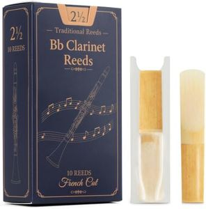 Krskul Bb Clarinet Reeds, French Cut Natural Cane, Strength 2.0