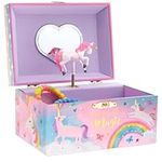 Jewelkeeper Jewelry Box for Girls, Cotton Candy Unicorn Musical Jewelry Boxes, The Beautiful Dreamer Tune and Spinning Unicorn Doll, Toys for Girls