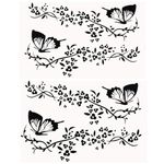 GORGECRAFT 4Pcs Butterfly Car Decal Set Butterflies Kissing Flowers Car Decal Vinyl Waterproof Sticker Women Car Stickers Automotive Exterior Decor for Auto Truck Suv Wall Art Laptop, Black