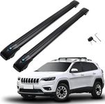 MotorFansClub Roof Rack Cross Bars Fit for Jeep Cherokee 2014 2015 2016 2017 2018 2019 2020 2021 2022 2023 Cargo Luggage Rack Rail Aluminum (Doesn't Fit for Grand Cherokee!!)