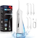 COSLUS Water Dental Flosser Teeth Pick: Portable Cordless Oral Irrigator 300ML Rechargeable Travel Irrigation Cleaner IPX7 Waterproof Flossing Machine for Teeth Cleaning