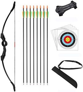 Outdoor Youth Recurve Bow and Arrow Set with Quiver Children Junior Archery Beginner Longbow Training for Teen Teams Game Gift
