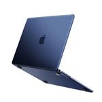 MOSISO Compatible with MacBook Air 13 inch Case 2024 2023 2022 M3 M2 A3113 A2681 Touch ID, Ultra-Thin Natural Original Color Protective Hard Shell Cover for MacBook Air 13.6 inch Case, Midnight Blue