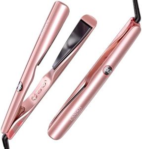 Hair Straightener Flat Curling Iron: LANDOT Straightener and Curler 2 in 1 - Twist Straightening Curling Iron Combo for Curl Wave Straighten Hair - Pro 1 Inch Multi-Styler