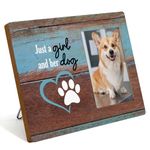 IAXIC Dog Mom Gifts Photo Frame Dog Picture Frame Dog Lovers Gifts for Women Friendship Gifts Birthday Christmas for Dog Owners Friends Sisters BFF Daughter Rustic Wooden Picture Frames