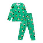 Nap Chief Unisex Baby Printed Christmas Mickey Mouse Lounge Set | Cotton Night Suit for Boys & Girls Comfortable Nightdress for Kids Matching T-Shirt & Jogger Set for Kids (Green 3-6 Months)