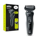 Braun Series 5 Electric Shaver, Foil Shaver With 3 Flexible Blades, 100% Waterproof, Wet & Dry Electric Razor for Men, 50-W1000s, White Rated Which? Best Buy