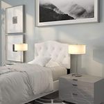 (Twin, White) - Flash Furniture Cambridge Tufted Upholstered Twin Size Headboard in White Fabric