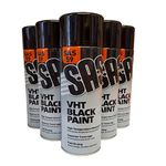 (3 Cans) 500ml Very High Temperature Spray Paint Matt Black for Exhaust Stove BBQ Fire Grill Chiminea