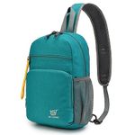 SKYSPER Crossbody Sling Bag Packable Cross Body Sling Backpack Shoulder Travel Bag Hiking Daypack for Women Men(Cyan)
