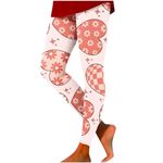 gbyLJF Womens Valentine's Day Leggings High Stretchy Waisted Cute Heart Graphic Yoga Pants Gym Athletic Hip Lifting Trousers, 21_orange, Small