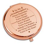 Granddaughter Gifts from Grandma Grandpa Encouragement Gift Compact Makeup Mirror Inspirational Granddaughter Gifts from Grandparent Birthday Folding Pocket Mirror for Her Christmas Graduation Gifts