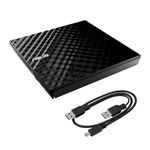 ASUS SDRW-08D2S-U LITE External Slim 8X DVD-RW Mac Compatible Optical Drive (SDRW-08D2S-U-BLK-AS)
