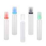 WOLFTEETH 5 X 30ML Child Safety Lock Pen Style Refillable Unicorn Dropper Bottle, PE E-Liquid Bottle with Nozzle Applicator, Mixed Color/Nicotine Free 125301