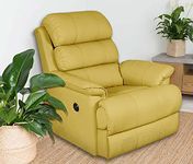 Lezino 1 Seater Electric Motorized Recliner Chair in Faux Leather(Leatherette) (Motorized Recliner, Yellow)