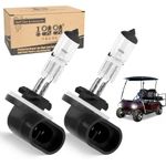 Golf Cart Headlight Bulb 12V 37W Super Bright Halogen Headlight Bulb for EZGO 1994-up, Club Car DS 1999-up, Club Car Precedent 2004-up, 2 Pack