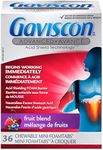 Gaviscon Advanced Strength Chewable Mini Tablets - 36 Count - Foaming Antacid Tablets for Day & Night Heartburn Relief, Acid Reflux and GERD Relief, Fruit Blend - Free of Aluminum, Lactose and Gluten