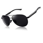 CGID Sunglasses Mens Polarised Premium Al-Mg Alloy Pilot UV400, Flexible Spring Hinges Sun Glasses for Men Women Shades