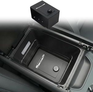 Tecbaba Center Console Safe Compatible with 2024-2026 Hyundai Santa Fe Carbon Steel Car Lock Box Auto Vault with Code Hidden Car Safe for 2025 Santa Fe Accessories