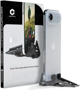 GEOMETRICAL Pocket Tripod PROv2 Universal Kit – Slim Fit Tripod for iPhone & Android, Adjustable Angles – Card-Size, Ultra-Compact Phone Tripod Stand for Photo & Video Creation – Matte Black