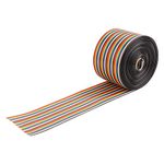 Colorful 1.27mm Spacing Pitch Cable 40P Rainbow Flat Ribbon Cable with Wire Width 5.08cm(5meters)