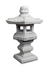 gartendekoparadies.de Japanese Tachi-Gata stone lantern, H. 42 cm, 11 kg, gray, frost-proof made of cast stone for outdoor use