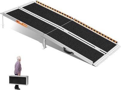 KOLOTOOL Portable Wheelchair Ramp 5FT, Non-Skid Aluminum Ramps for Wheelchairs for Home Steps, 800 LBS Capacity Handicap Ramp for Doorway, Threshold, Front Porch, Entry, Stairs