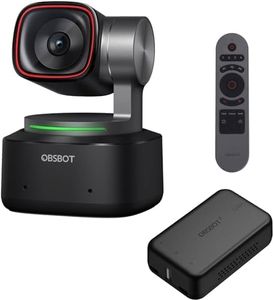 OBSBOT Tiny 2 Webcam 4K Combo avec Adaptateur HDMI UVC et Télécommande, Caméra avec CMOS de 1/1.5", Suivi AI et mise au point automatique, Commande Gestuelle/Voice, Webcam pour PC, Streaming, Réunion.