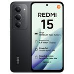 XIAOMI Redmi 15, Smartphone 8+256GB, 6.9" FHD+ 144Hz DotDisplay, Snapdragon 685, 50MP AI dual camera, 7000mAh Battery, Black, Charger Not Included