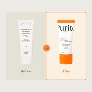 PURITO SEOUL Daily Soft Touch Sunscreen SPF50+ 60ml – Ceramides, Water-Resistant, Non-White Cast